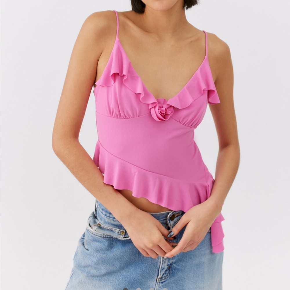 Pink Rosette Top